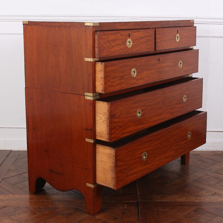 19th Century English Mahogany Campaign Chest In Good Condition In Vancouver, British Columbia