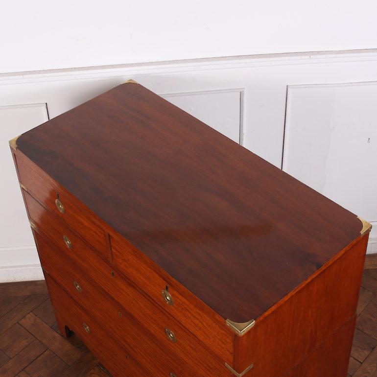 19th Century English Mahogany Campaign Chest 4