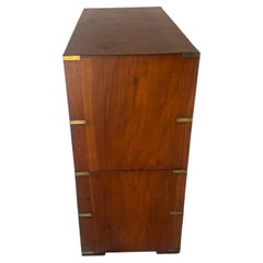 19th Century English Mahogany Campaign Chest with Brass Hardware