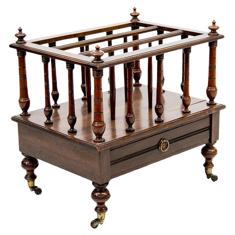 19th Century English Mahogany Canterbury For Sale