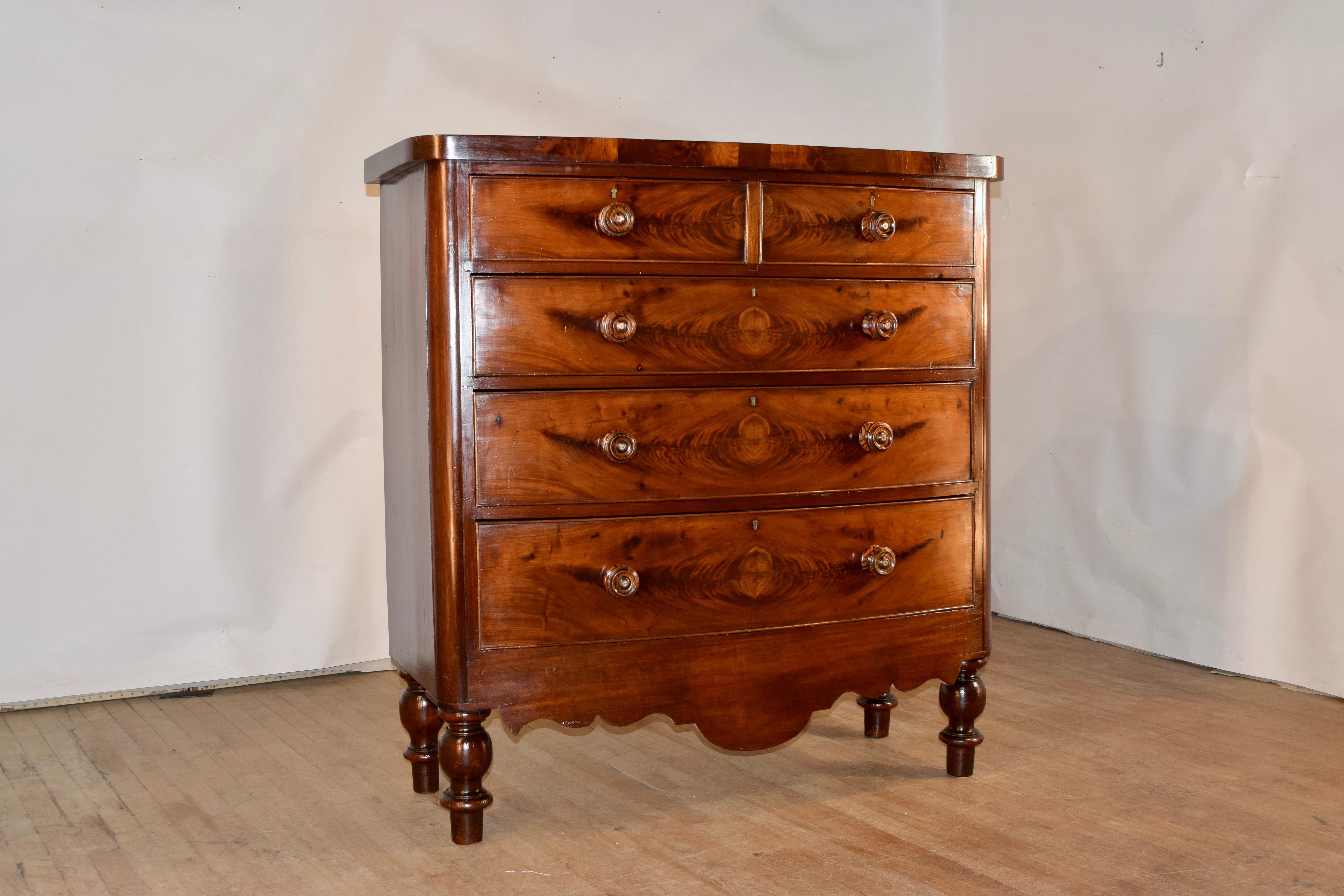 19th Century English Mahogany Chest For Sale 1