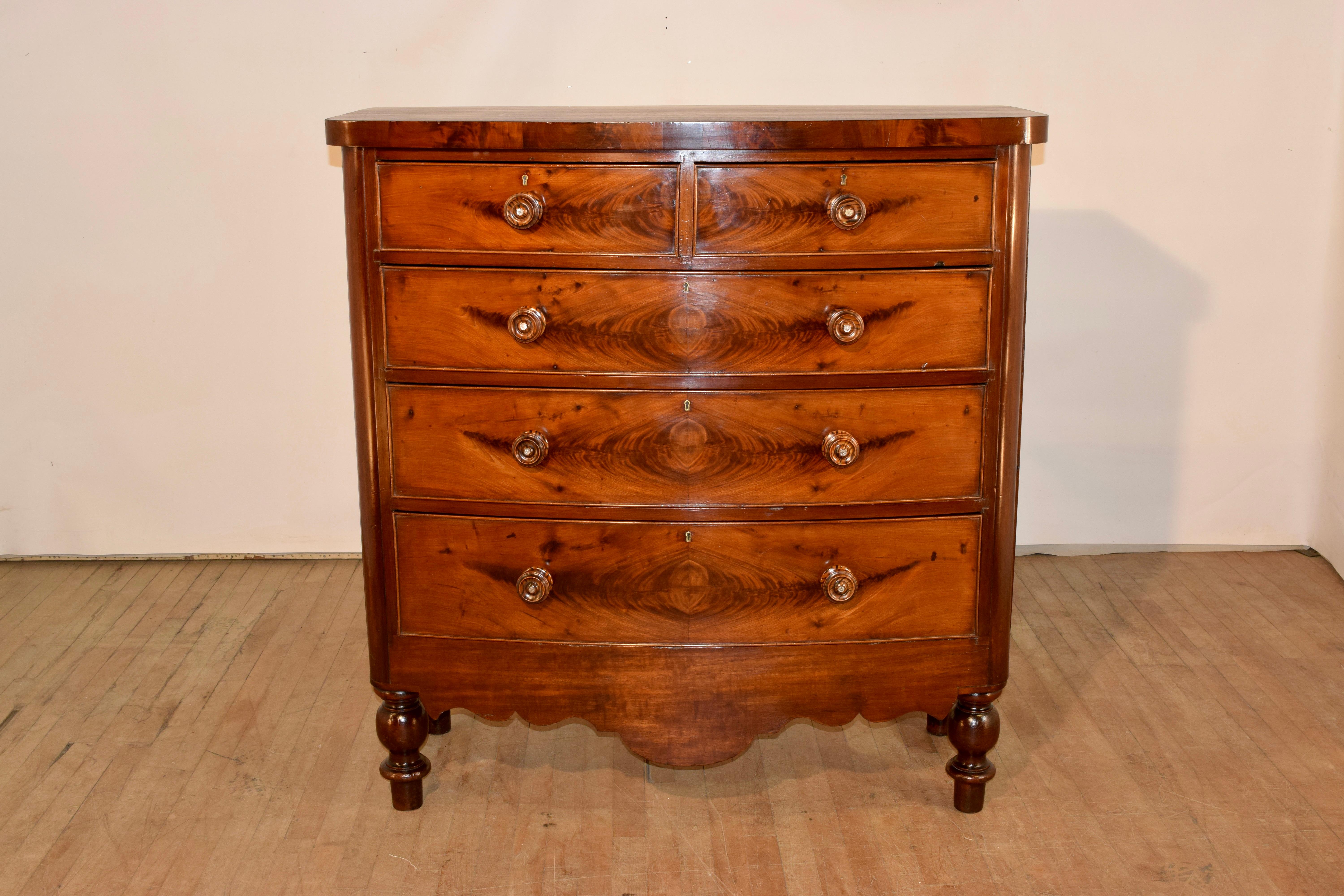 19th Century English Mahogany Chest For Sale 3