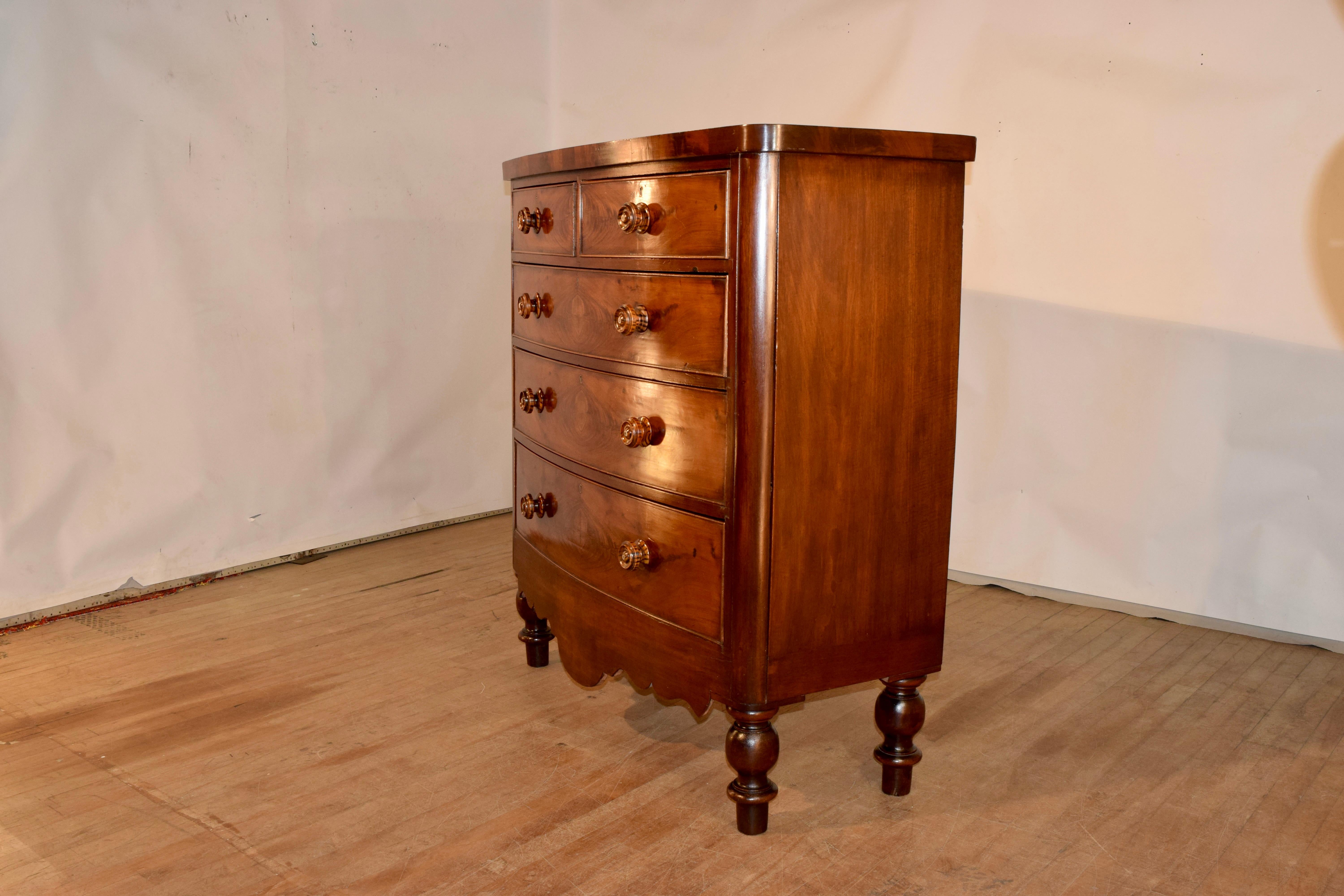 19th Century English Mahogany Chest For Sale 4