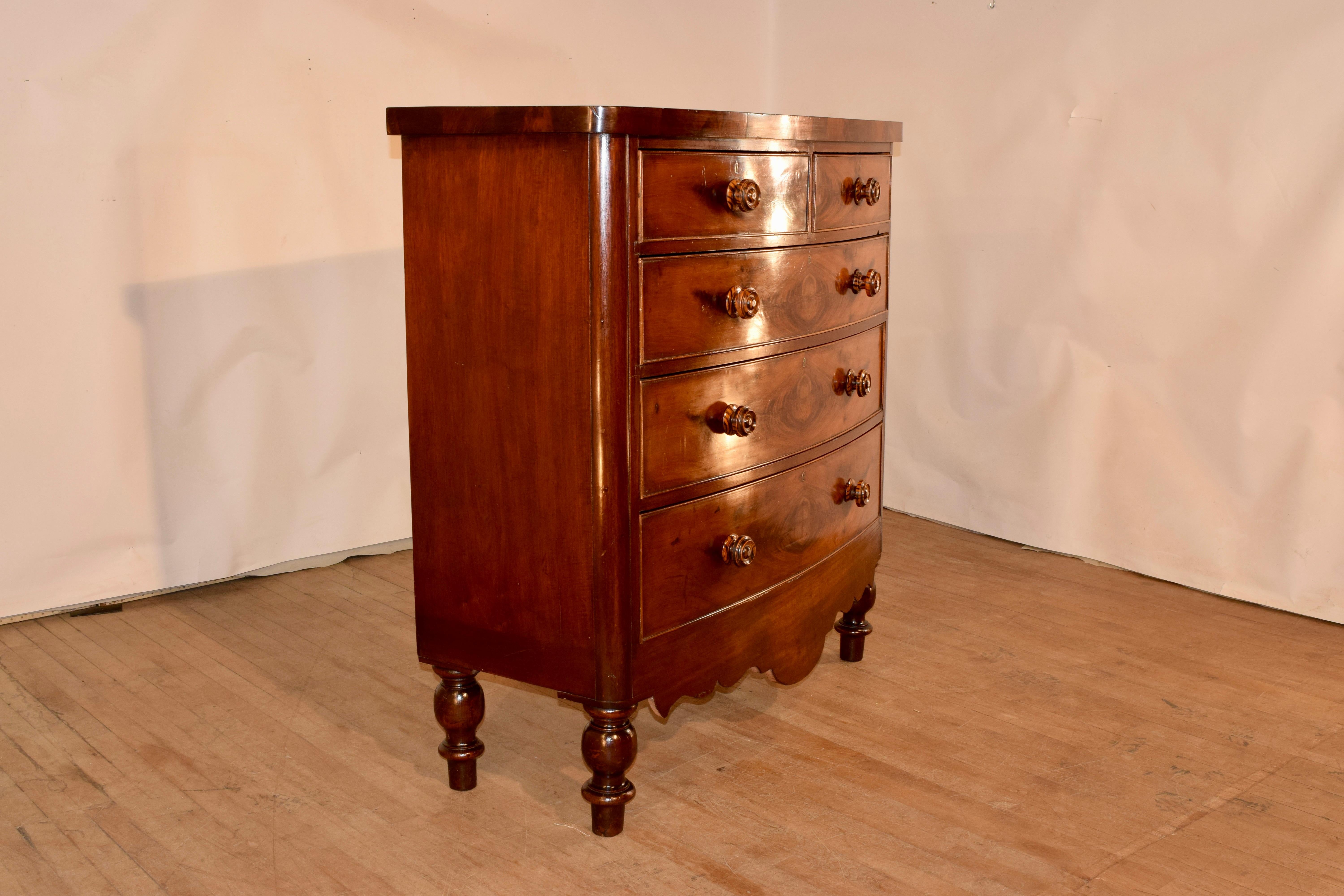 19th Century English Mahogany Chest For Sale 5
