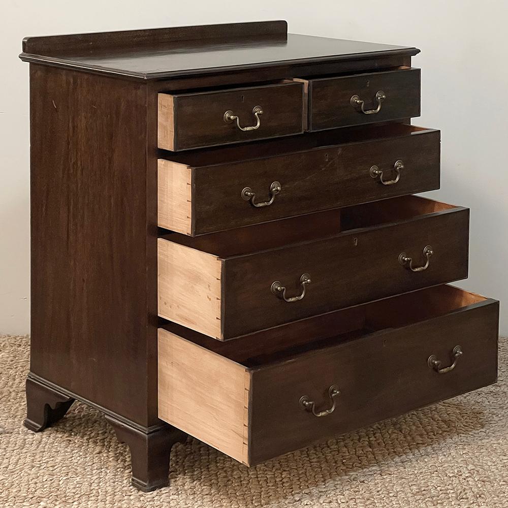 19th Century English Mahogany Chest of Drawers For Sale 1