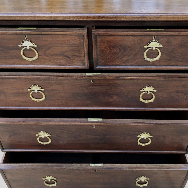 19th Century English Mahogany Chest of Drawers For Sale 2