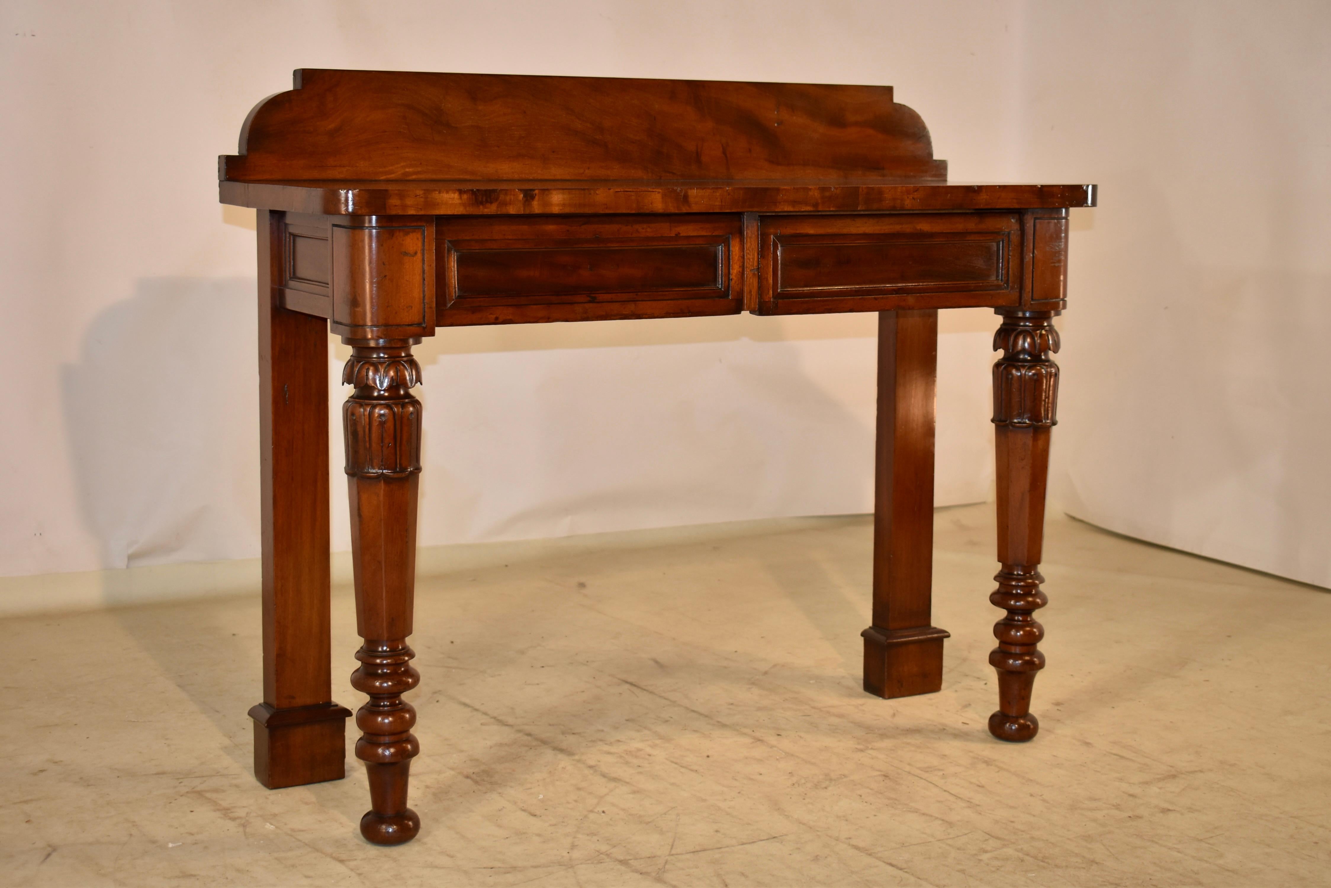 19th Century English Mahogany Console In Good Condition For Sale In High Point, NC