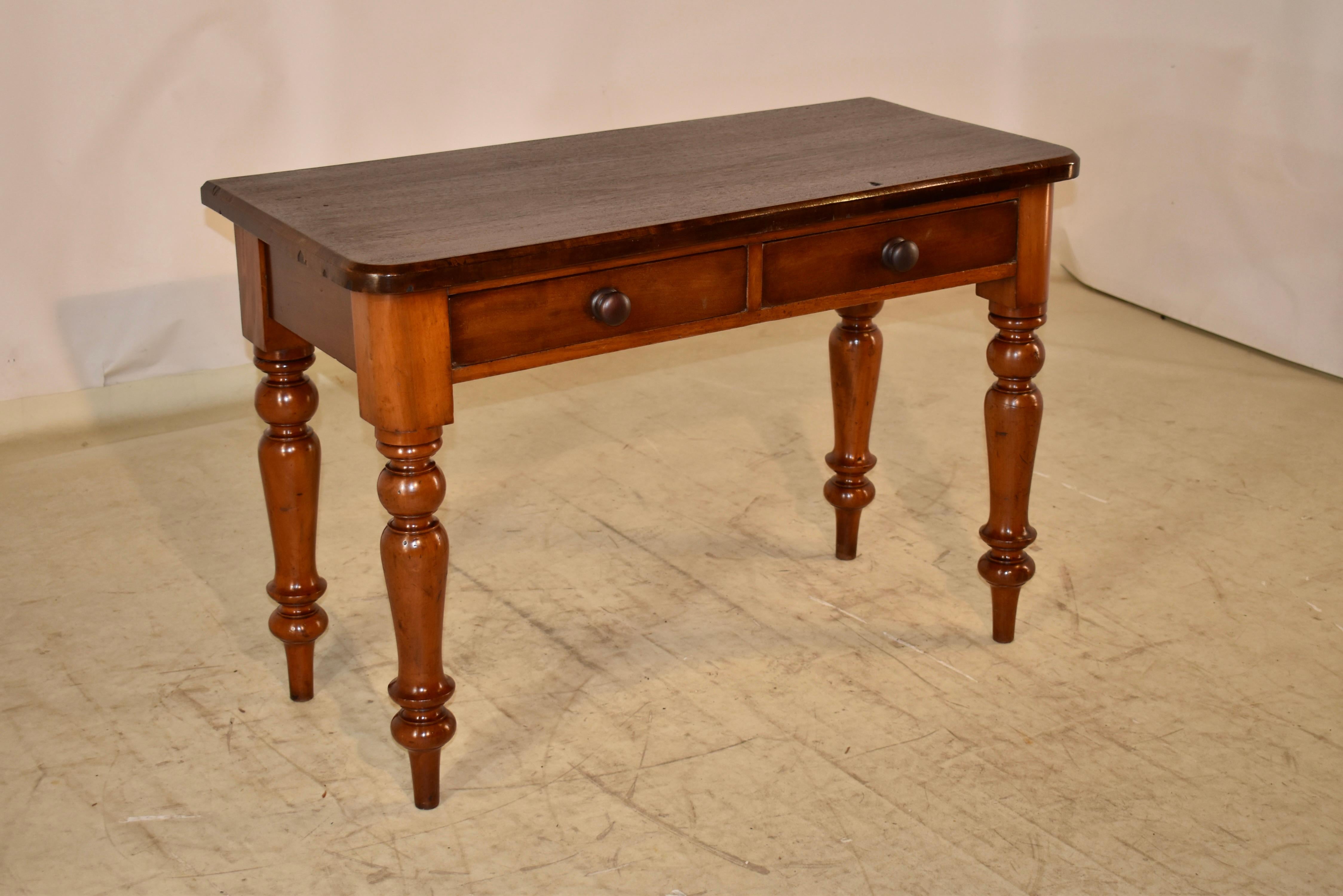 Victorian 19th Century English Mahogany Console Table For Sale