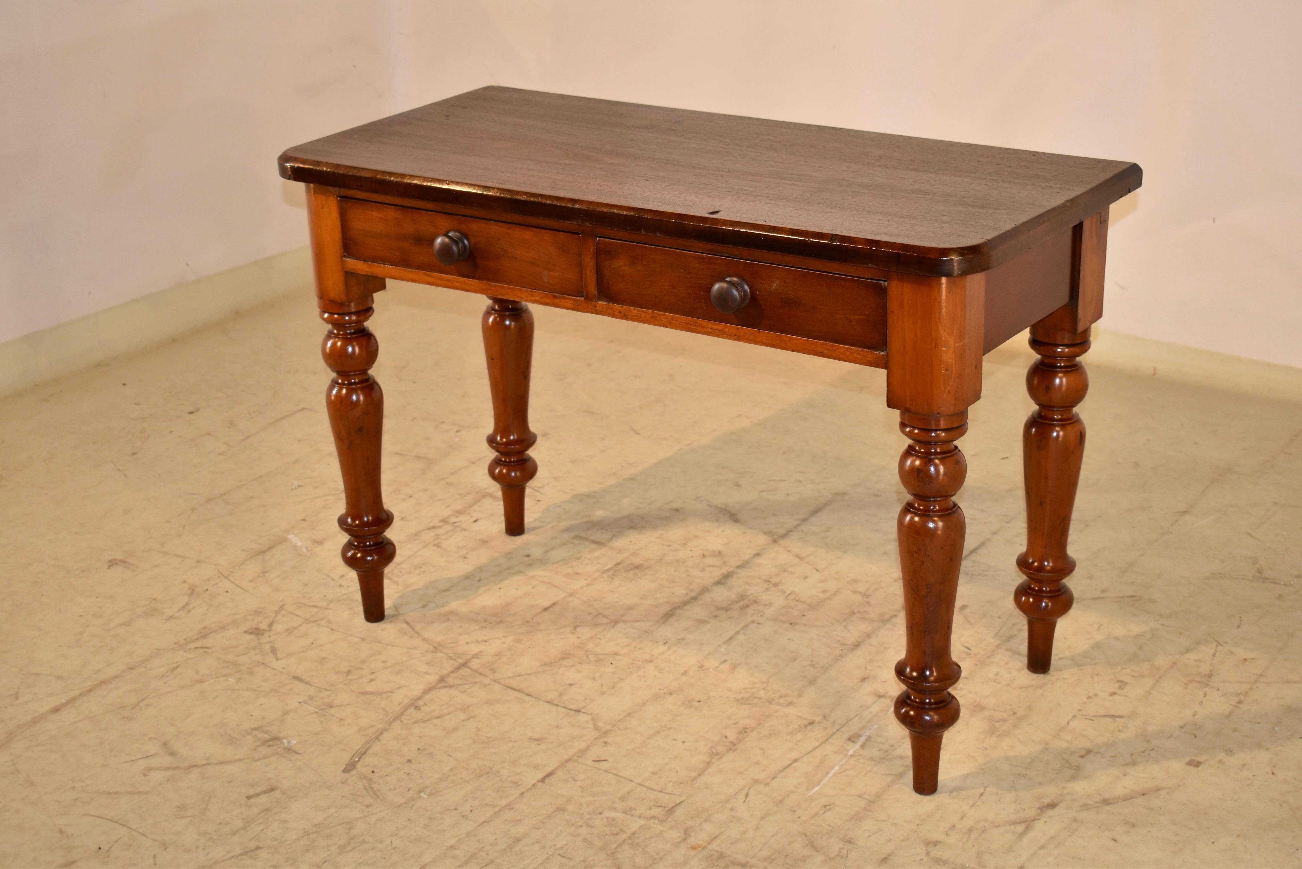 19th Century English Mahogany Console Table In Good Condition For Sale In High Point, NC