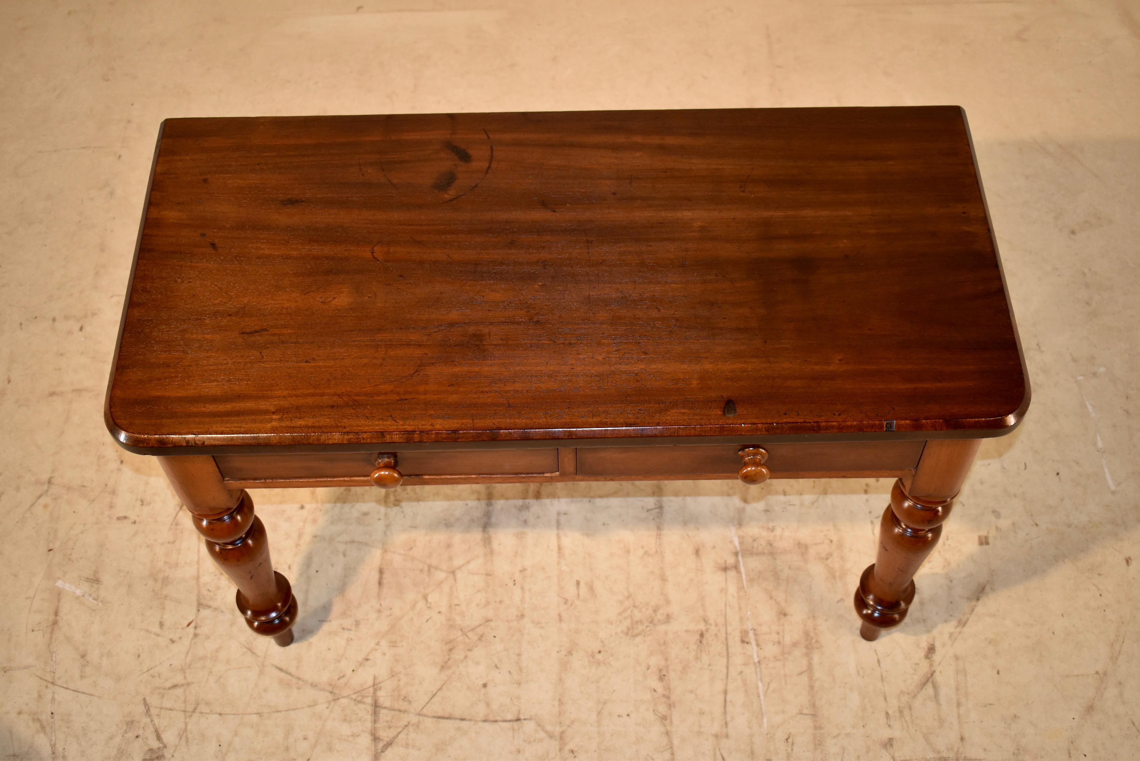 19th Century English Mahogany Console Table For Sale 1