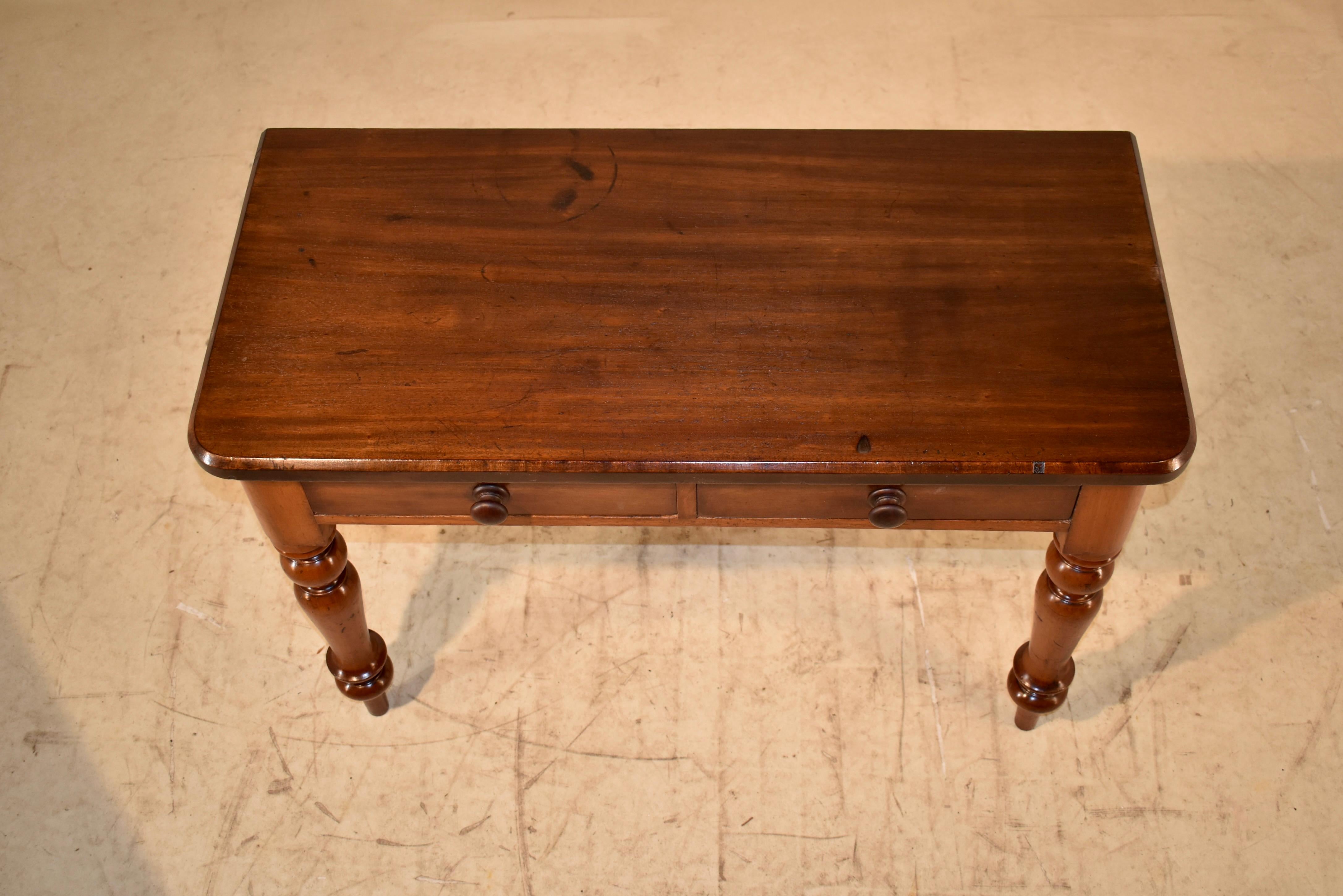 19th Century English Mahogany Console Table For Sale 4