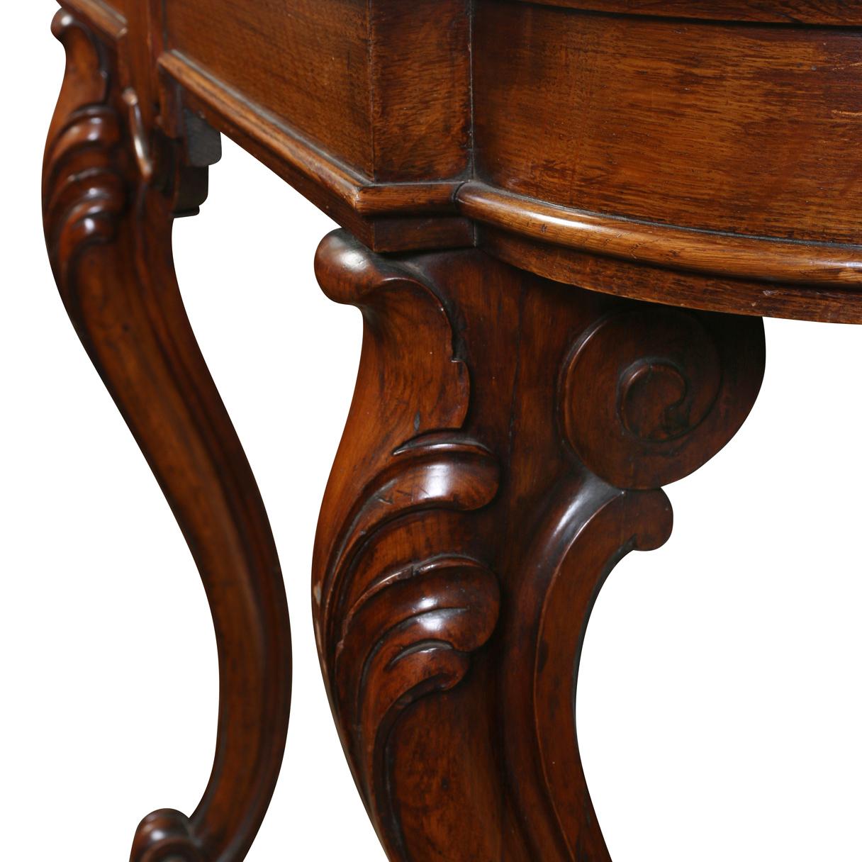 William IV 19th Century English Mahogany Console with Marble Top For Sale