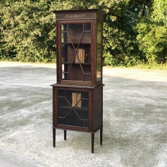 19th Century English Mahogany Curio Cabinet