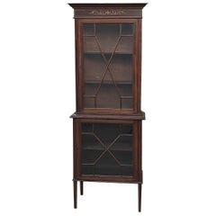 19th Century English Mahogany Curio Cabinet