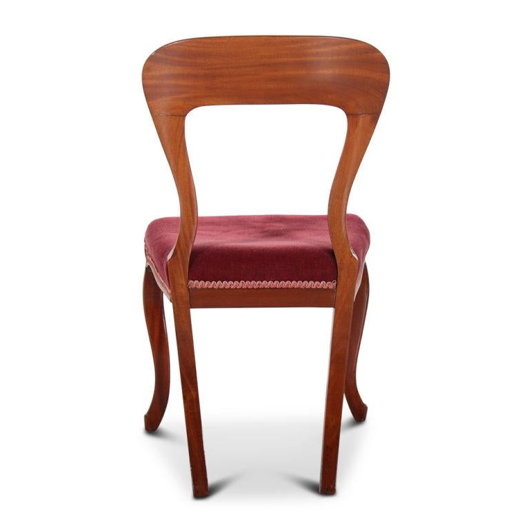 19th Century English Mahogany Dining Chairs 'Set of Six' In Good Condition In Vancouver, British Columbia
