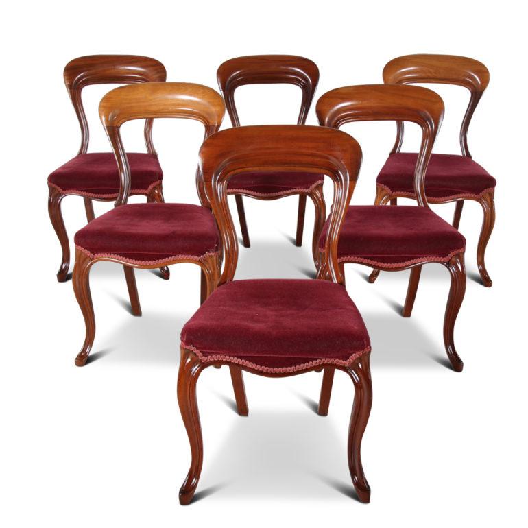 19th Century English Mahogany Dining Chairs 'Set of Six' 2