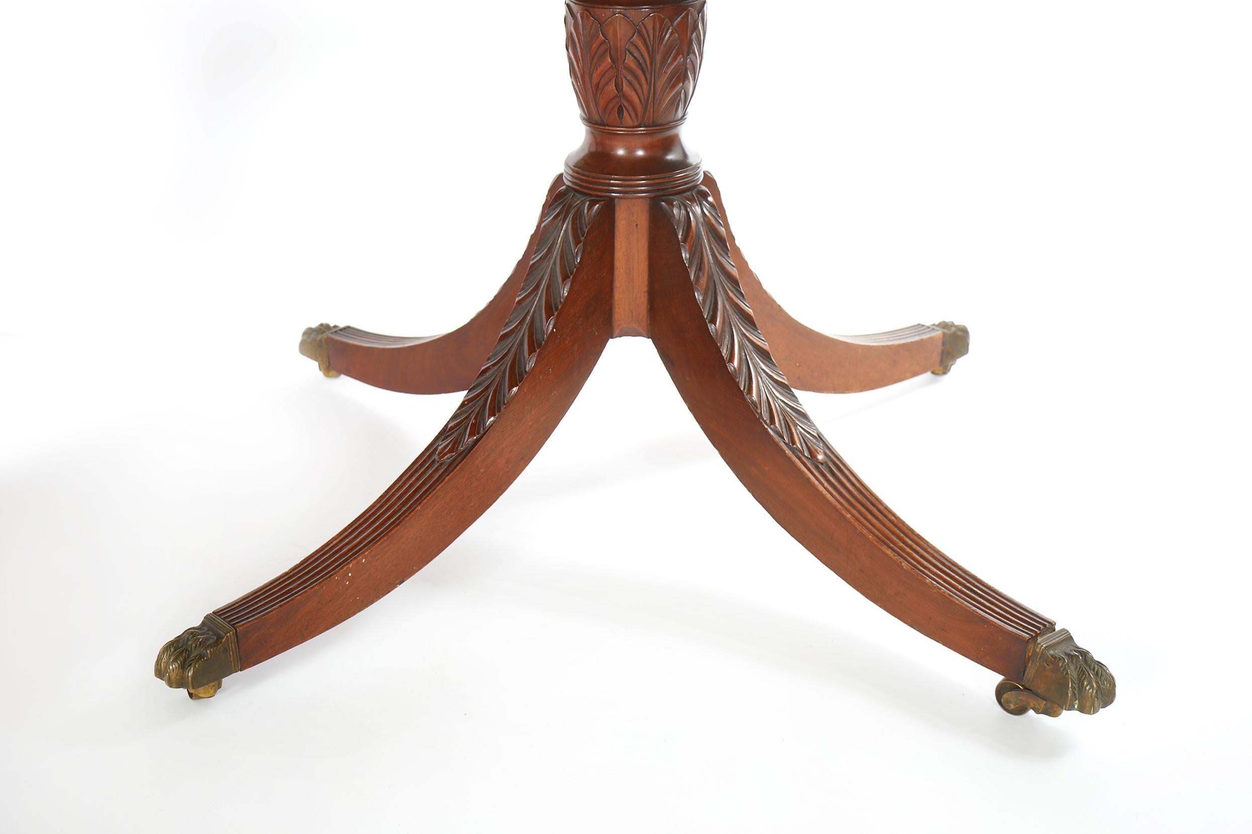 Regency 19th Century English Mahogany Double Pedestal Dining Table