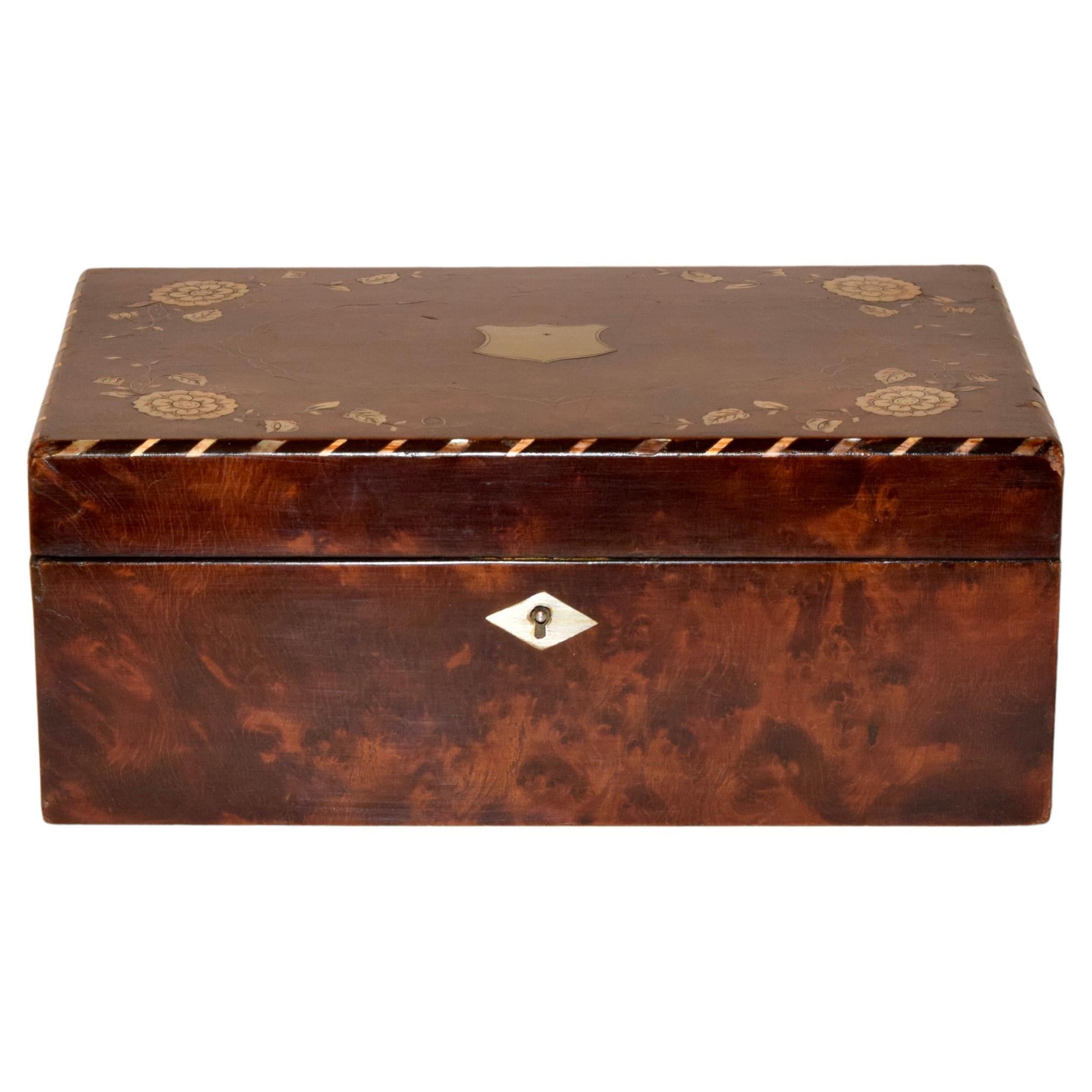 19th Century English Mahogany Dresser Box