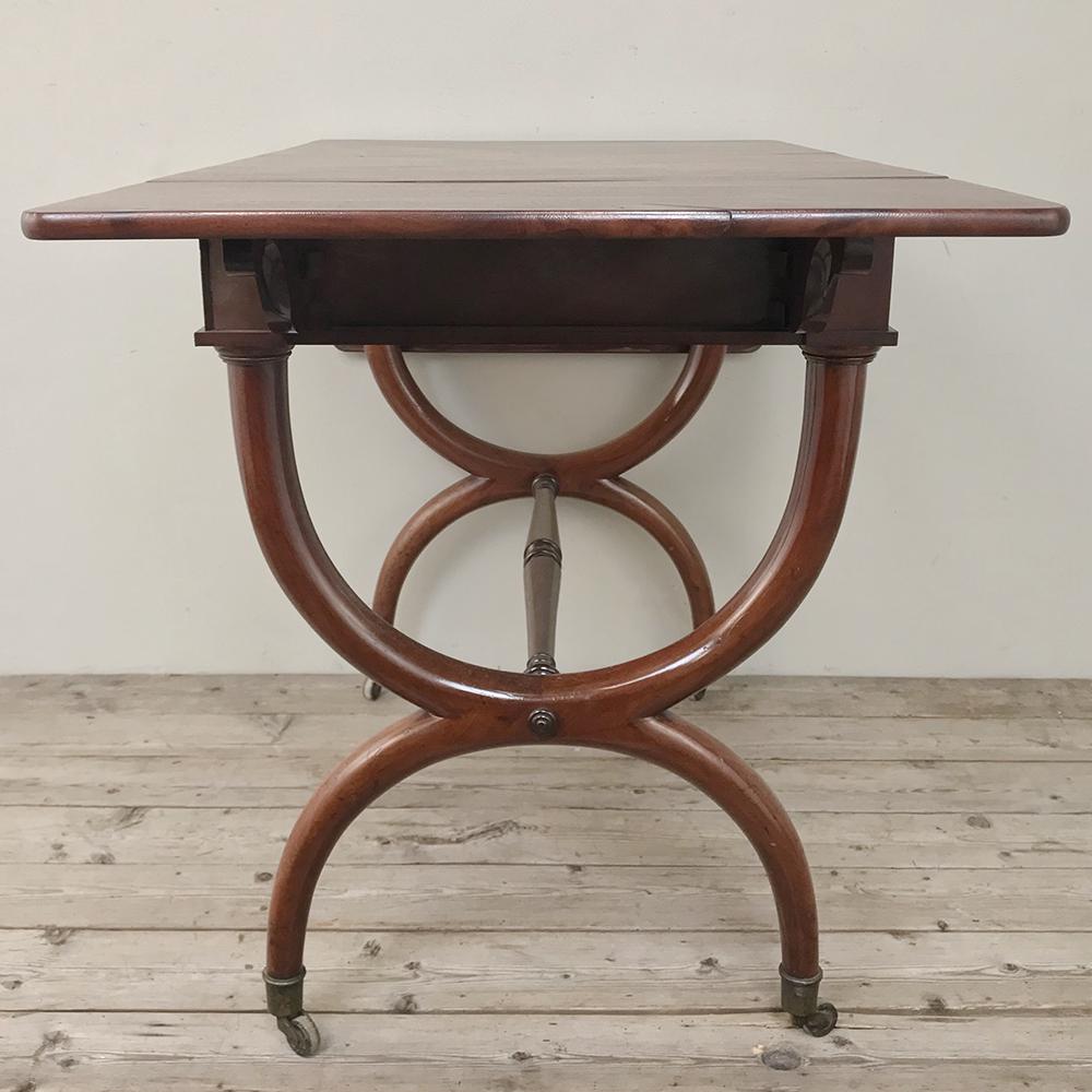 Late 19th Century 19th Century English Mahogany Drop Leaf Desk, Table