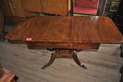 19th Century English Mahogany Drop Leaf Sofa Table