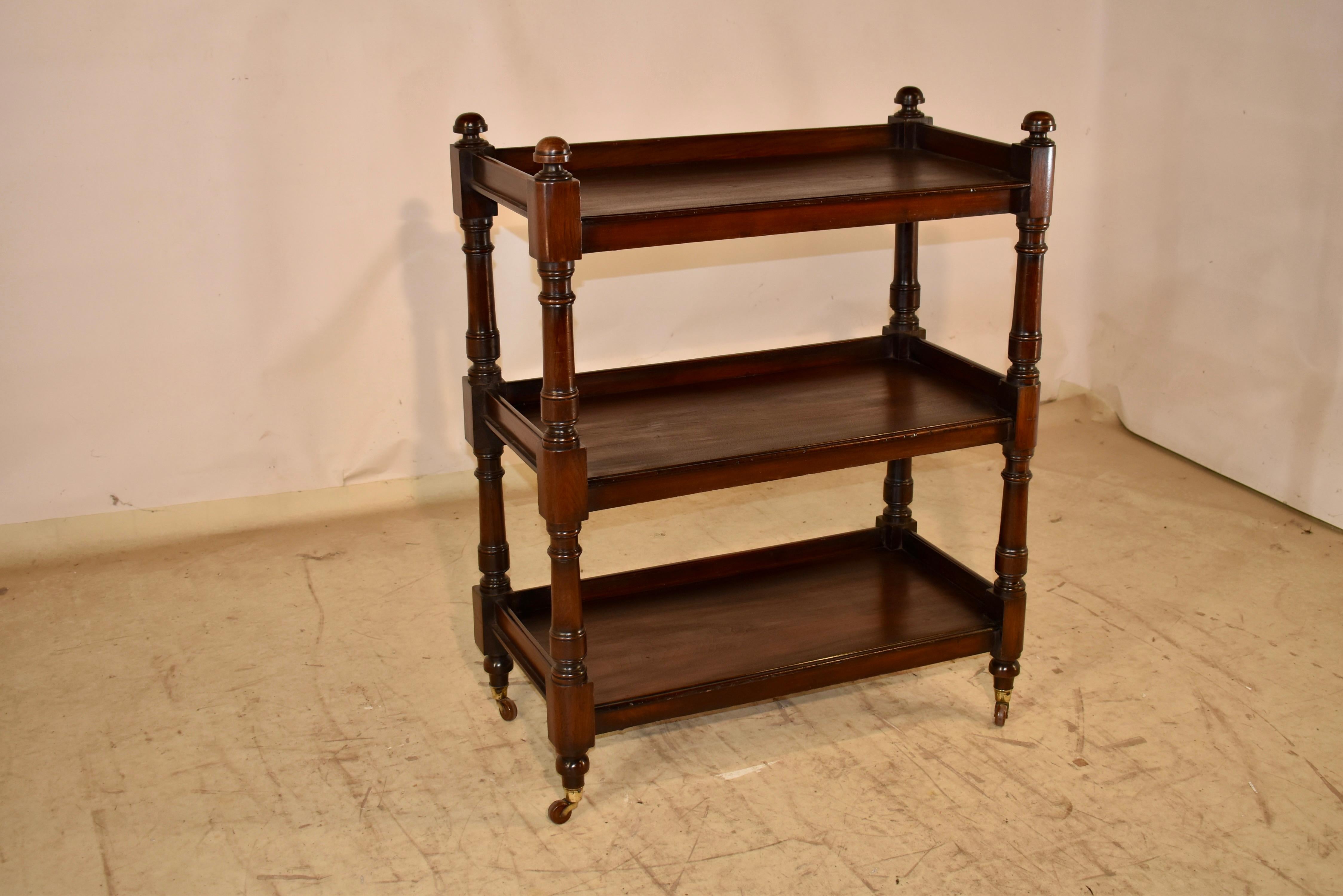 Vittoriano Montavivande inglese in mogano del XIX secolo in vendita