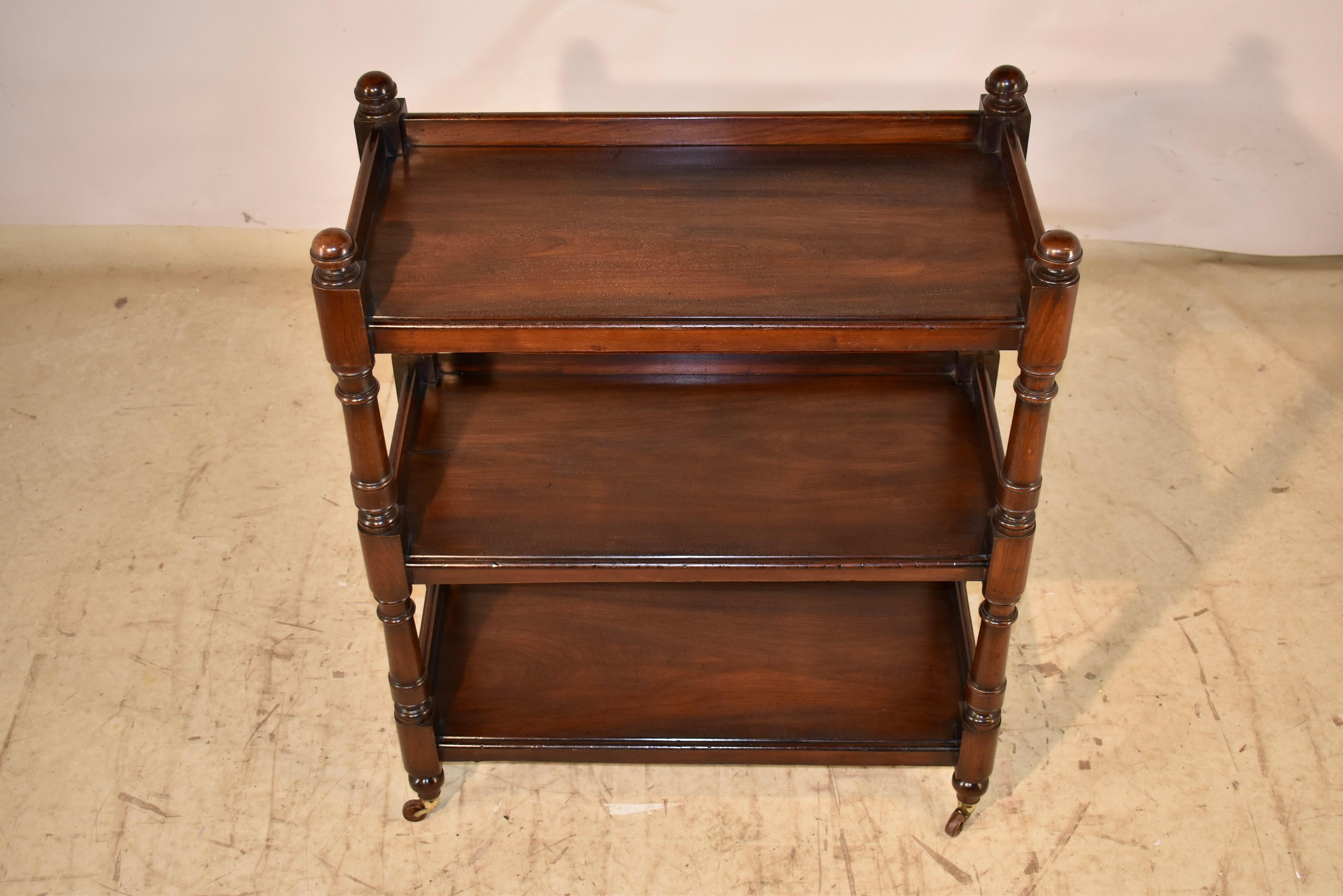 Mogano Montavivande inglese in mogano del XIX secolo in vendita