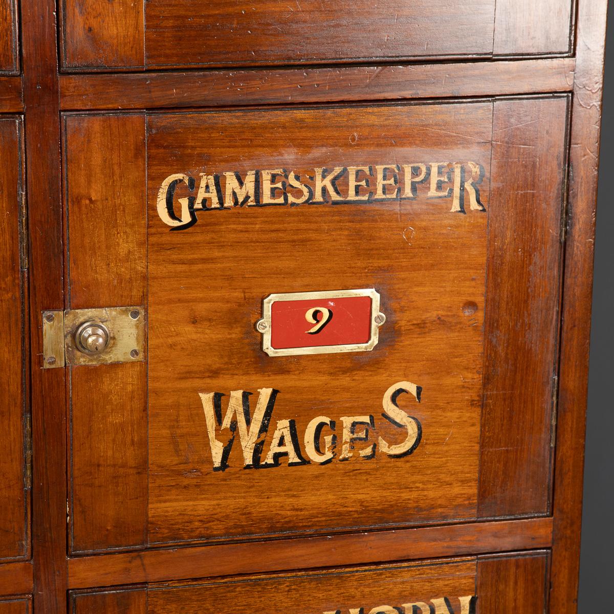 19th Century English Mahogany Estate Office Lockers, c.1890 8