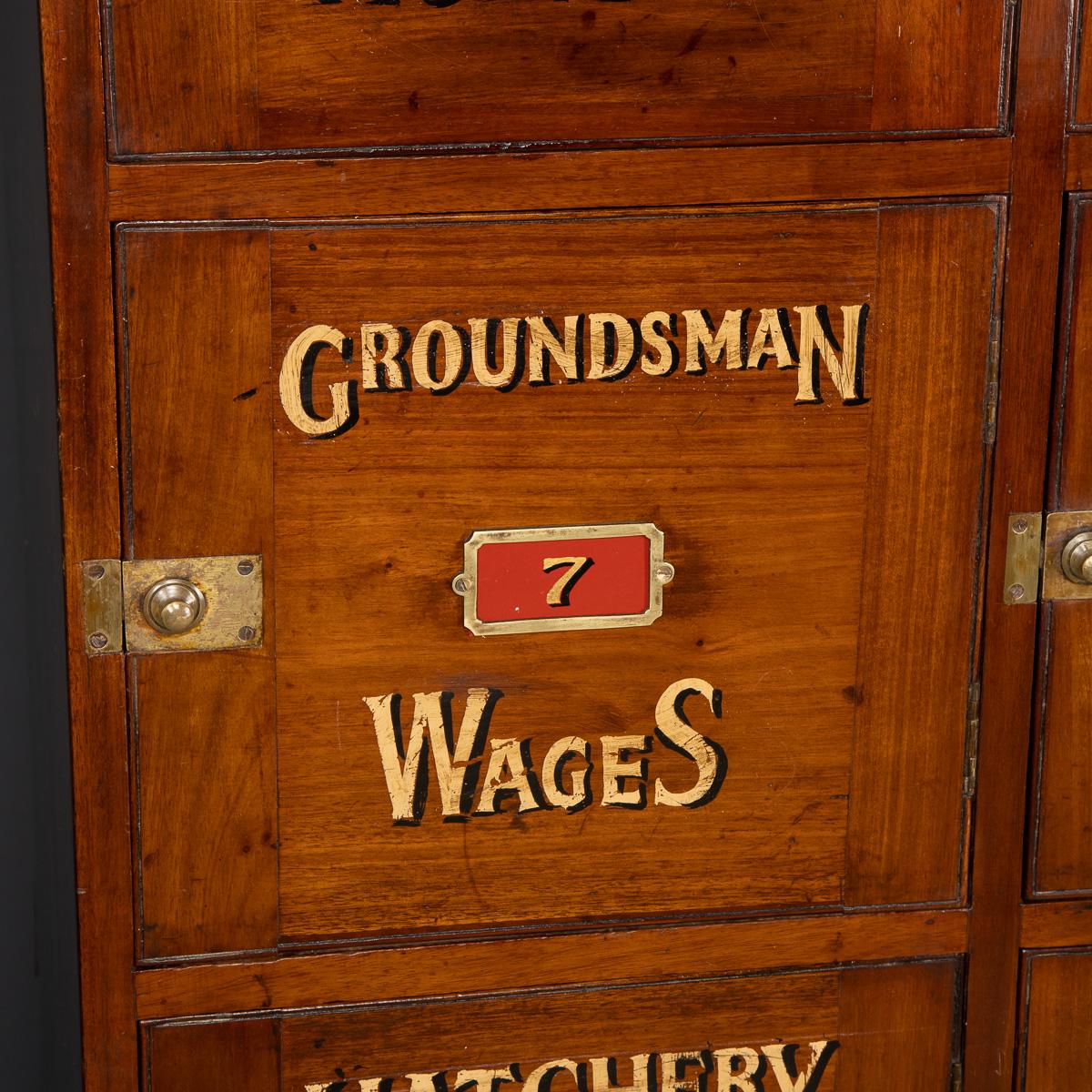 19th Century English Mahogany Estate Office Lockers, c.1890 16
