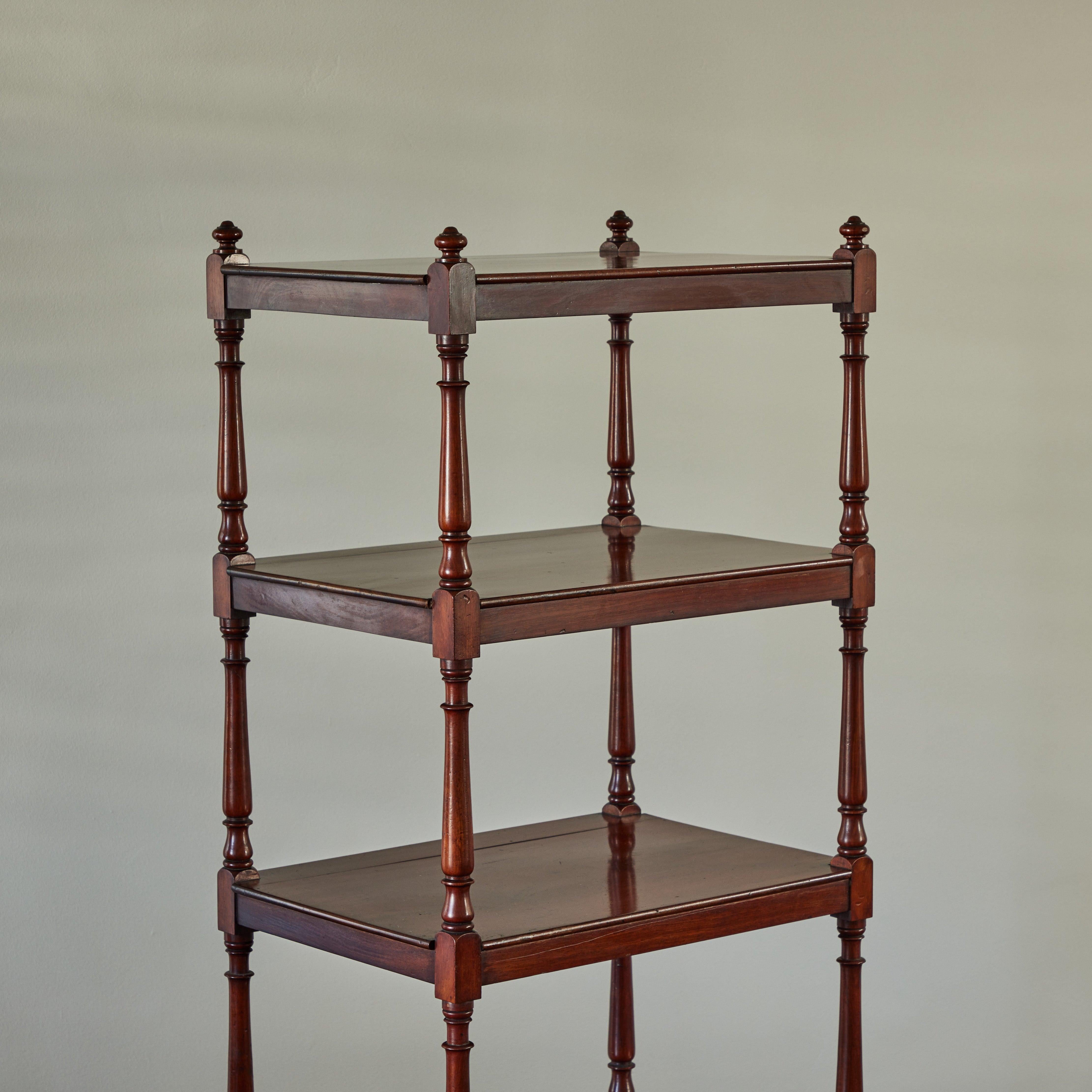 19th Century, English Mahogany Etagere In Good Condition In Los Angeles, CA