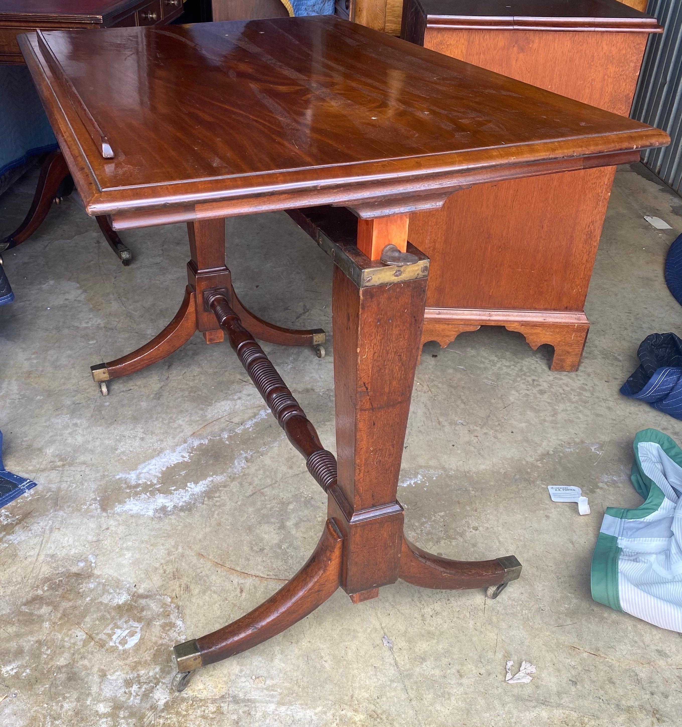 19th Century English Mahogany Extending Folio or Architect's Table For Sale 6