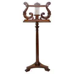 19th Century English Mahogany Floor Model Music Stand