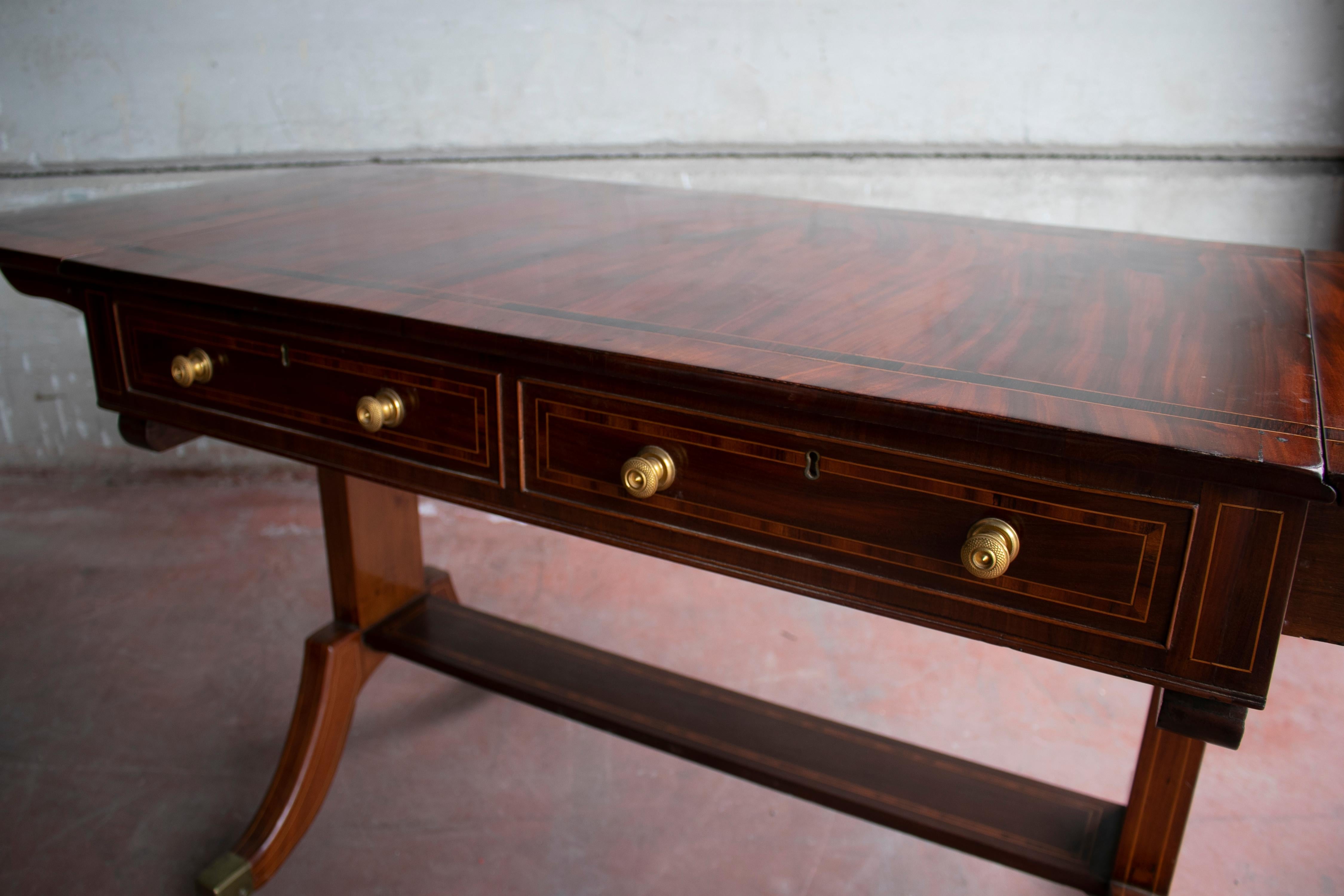 19th Century English Mahogany Folding Table For Sale 2