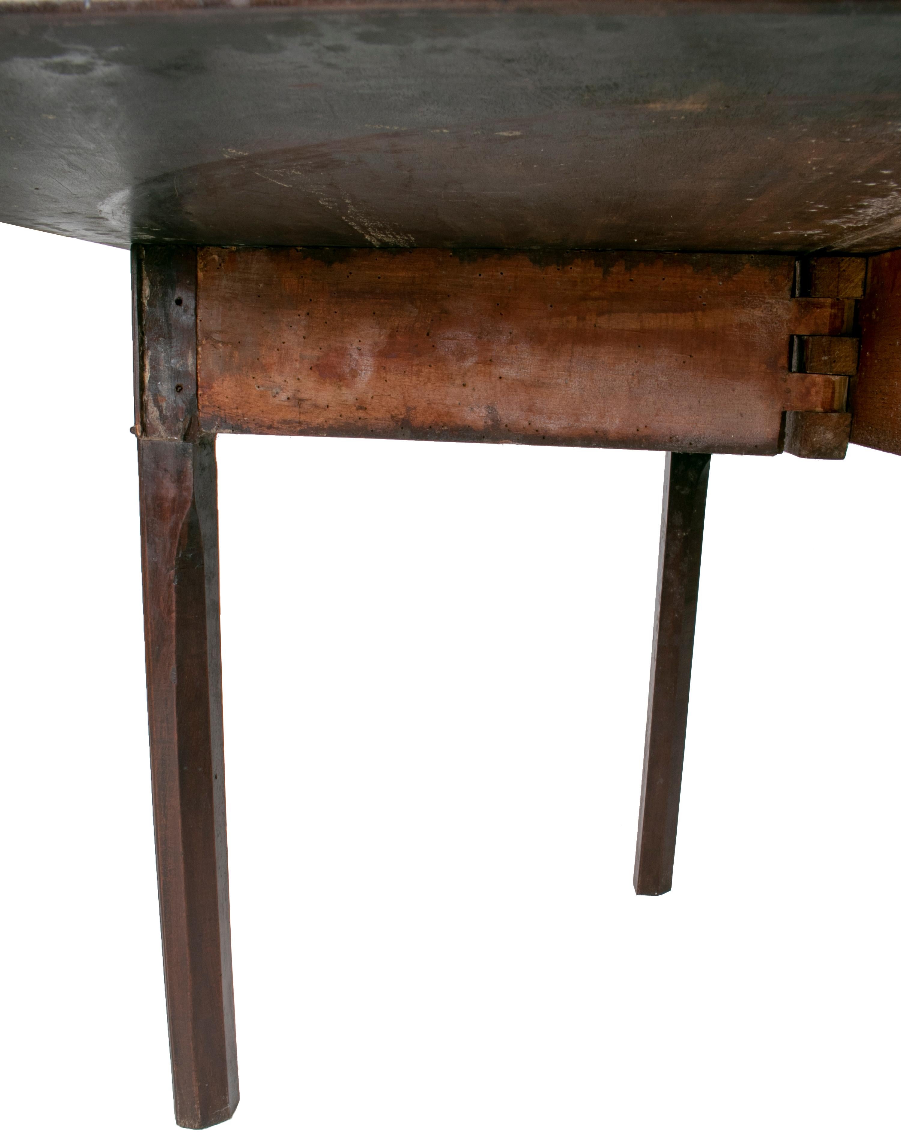 table pliante anglaise du 19ème siècle en acajou 1