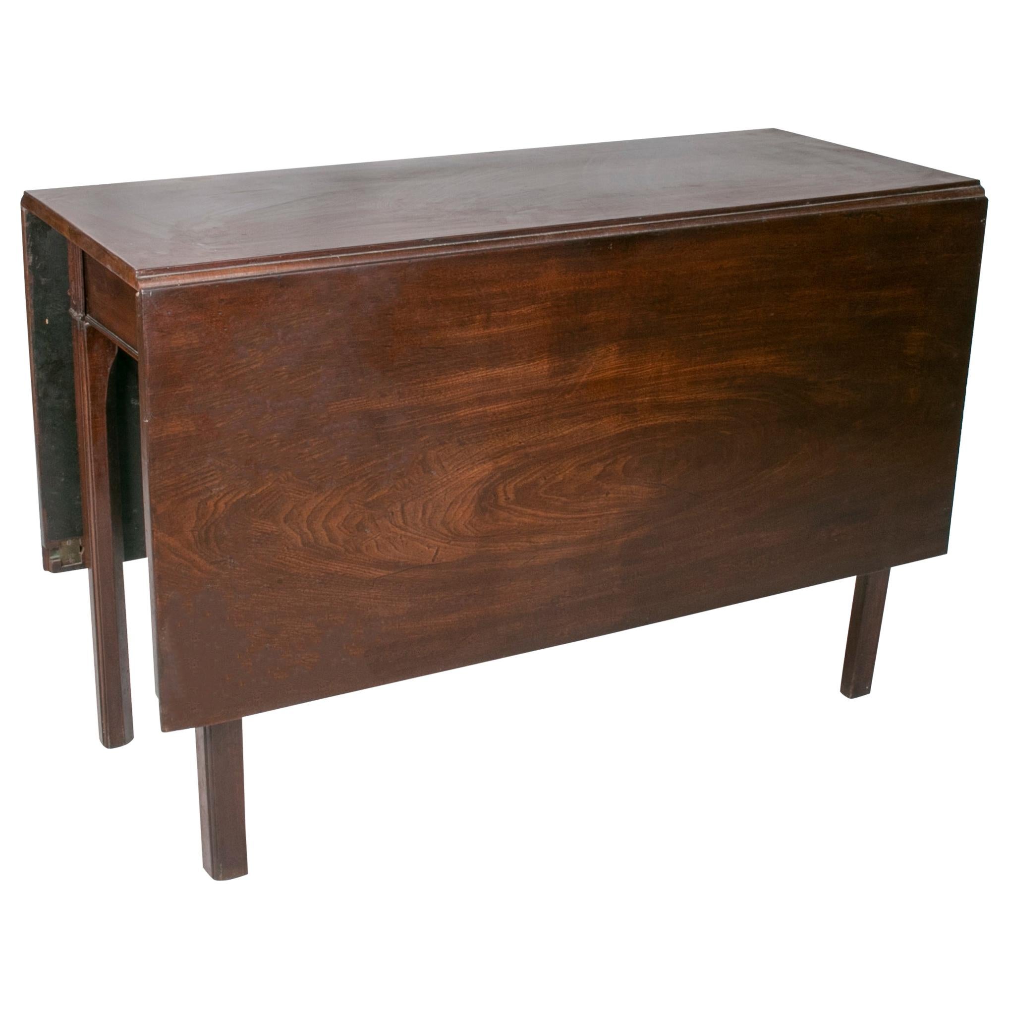 table pliante anglaise du 19ème siècle en acajou