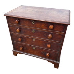 19th Century English Mahogany Four Drawer Chest