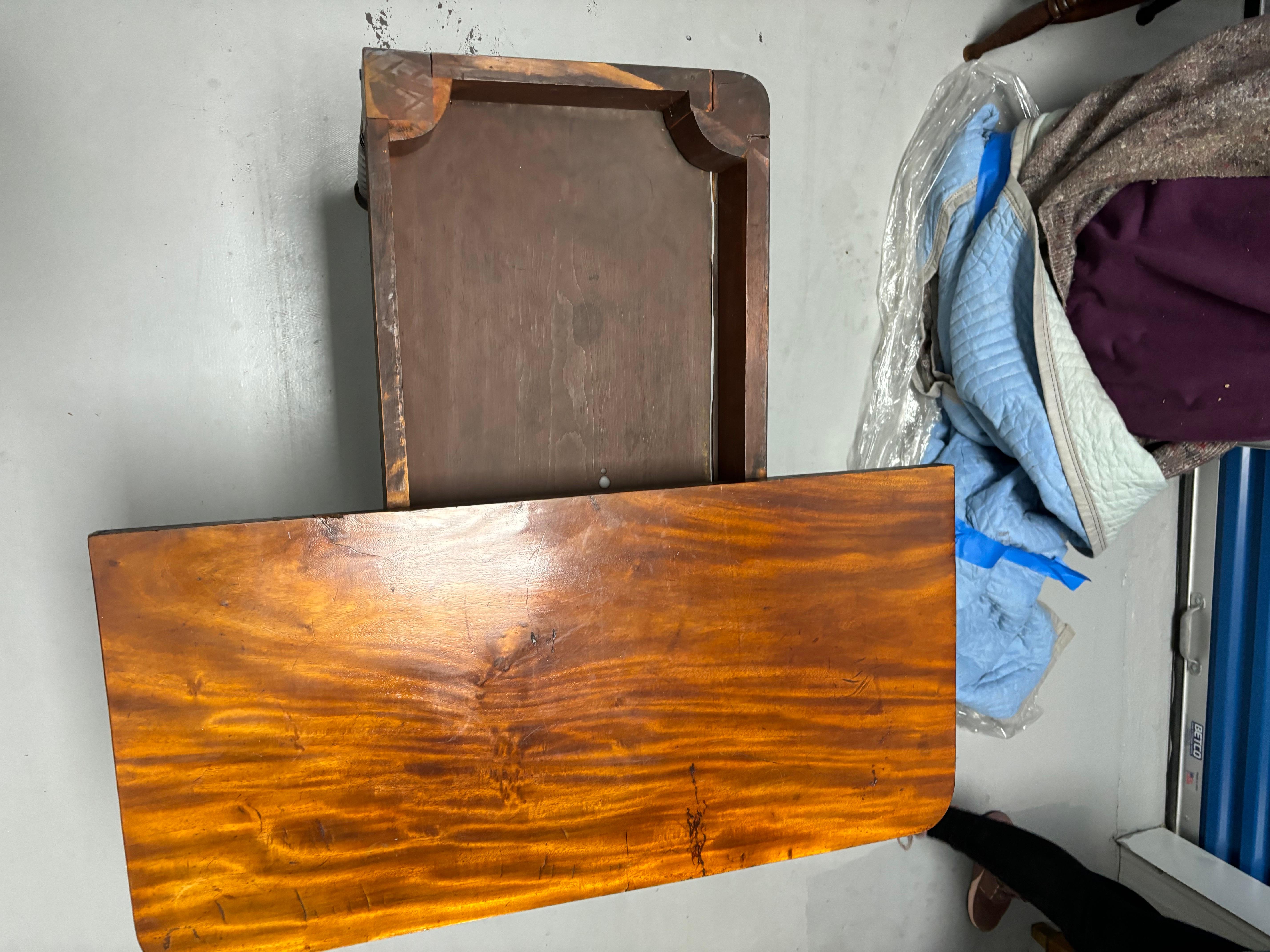 19th Century English Mahogany Game Table with Rope Twist Legs For Sale 3