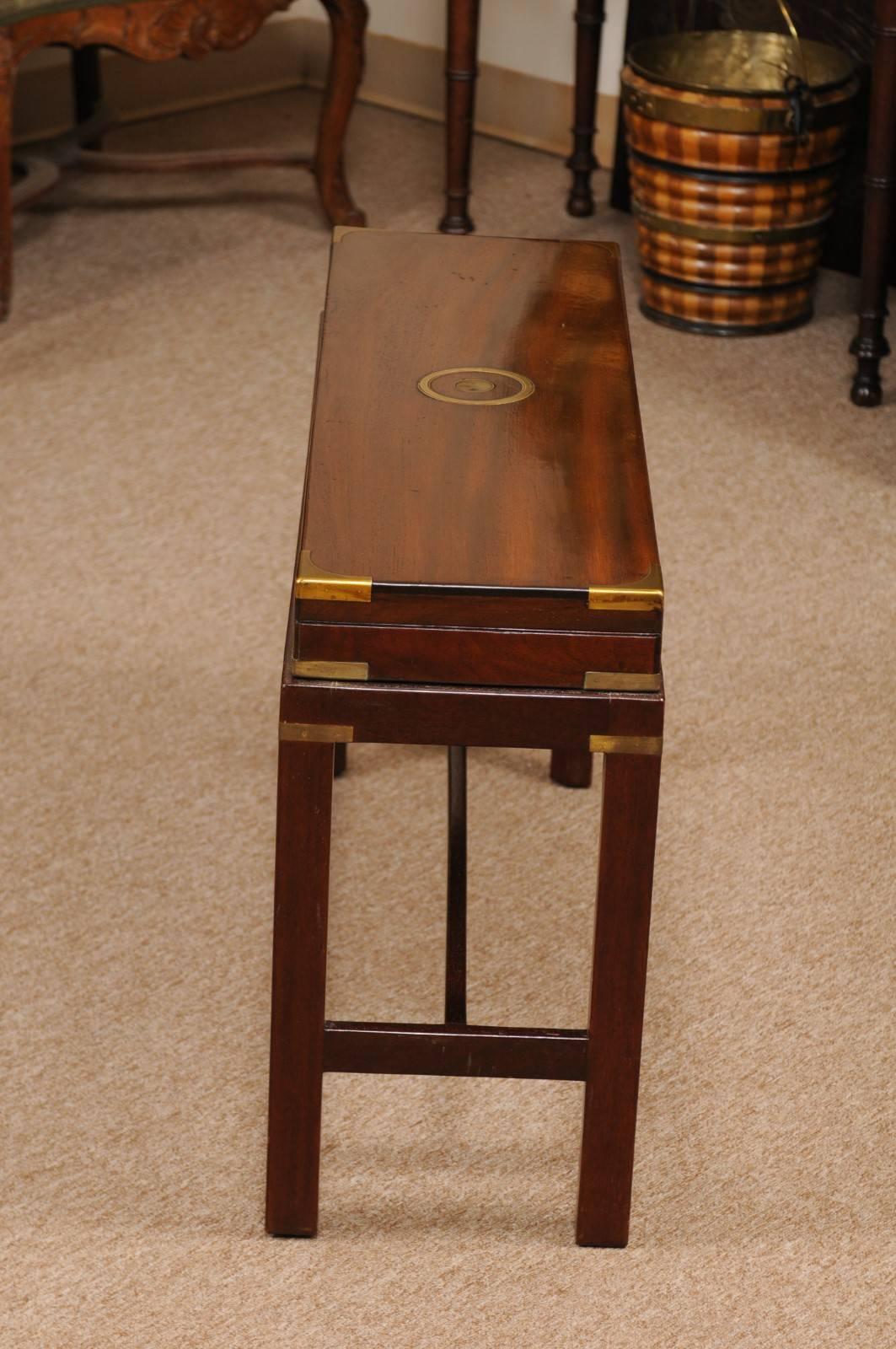 19th Century English Mahogany Gun Case with Stand 3