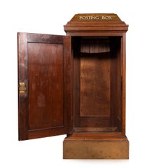 19th Century English Mahogany Indoor Post Box, c.1880