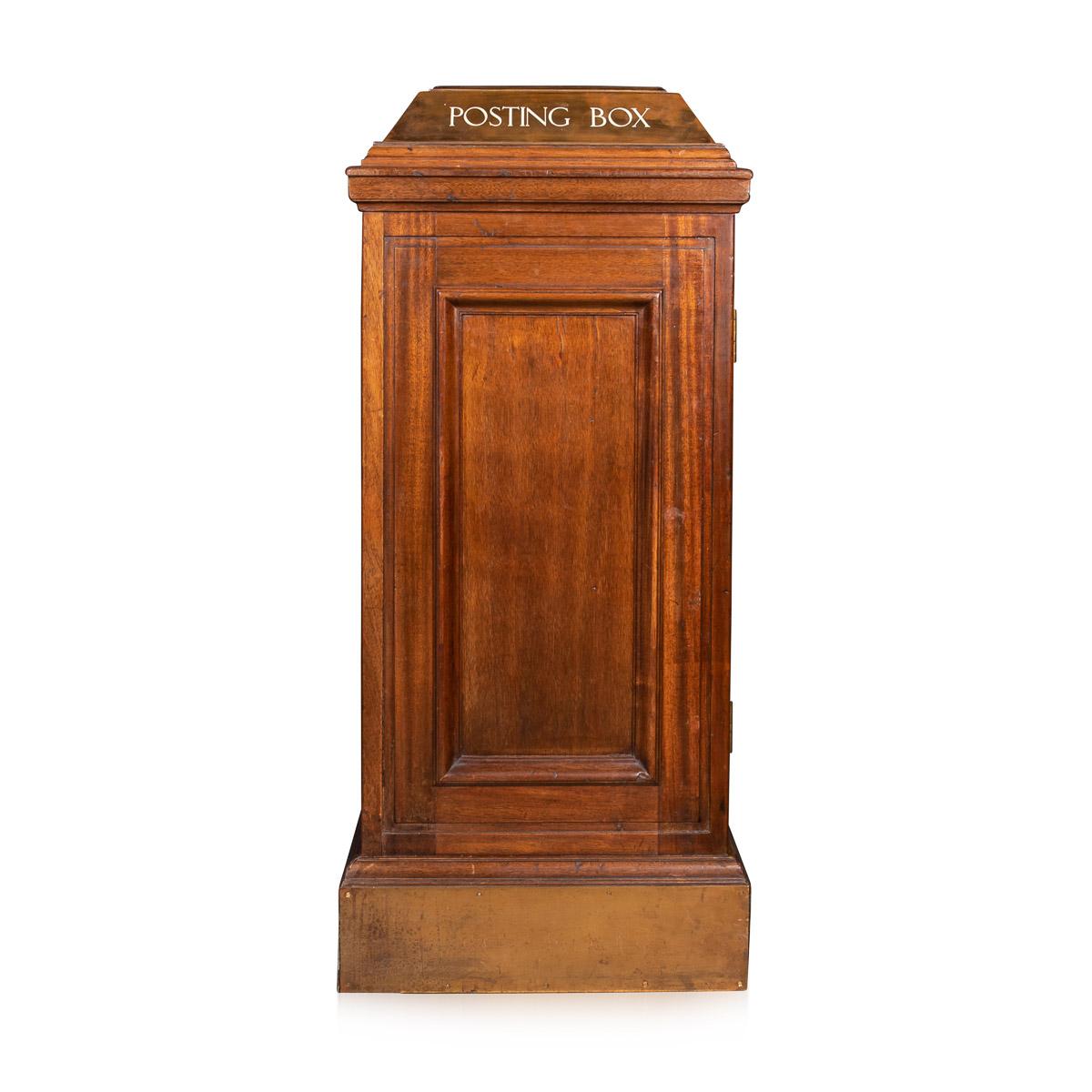 19th Century English Mahogany Indoor Post Box, c.1880 1