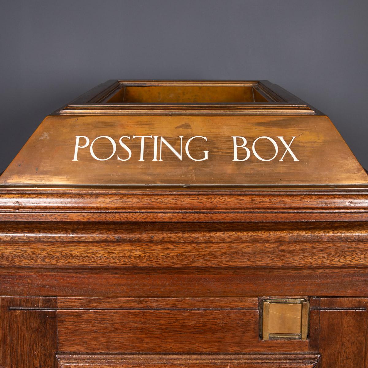 19th Century English Mahogany Indoor Post Box, c.1880 2