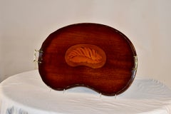 19th Century English Mahogany Inlaid Tray