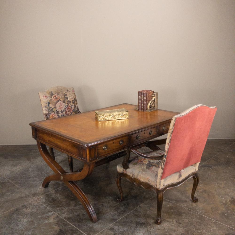 19th Century English Mahogany Leather Top Desk 12