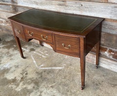 19th Century English Mahogany Leather Top Desk or Console