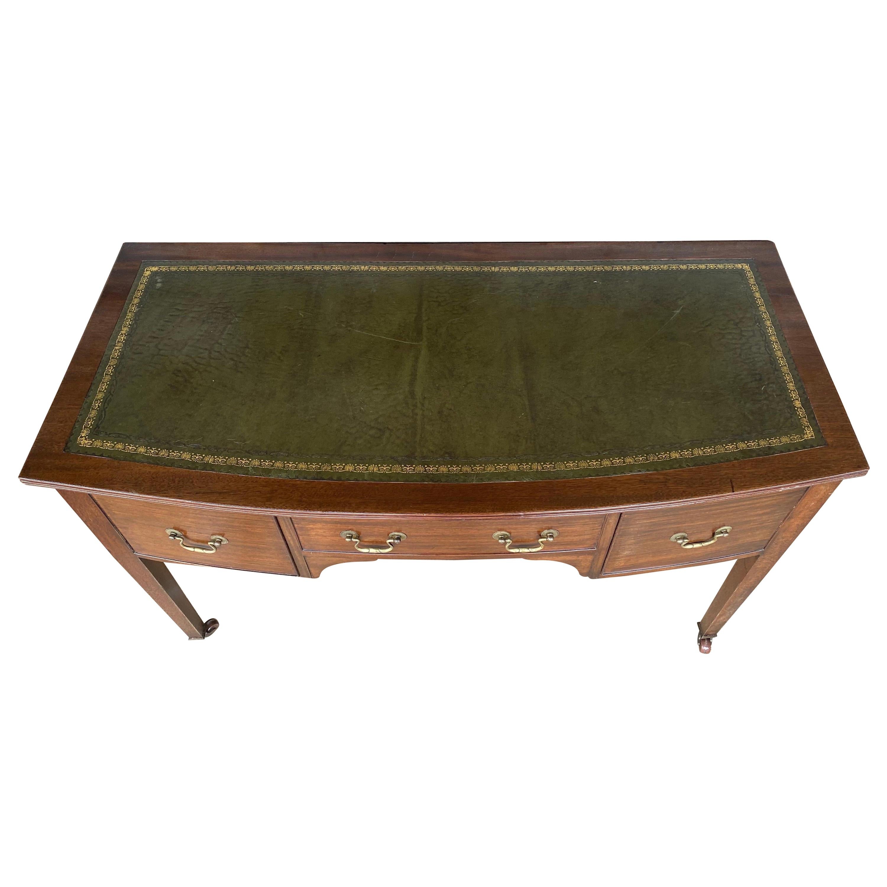 19th Century English Mahogany Leather Top Desk or Console