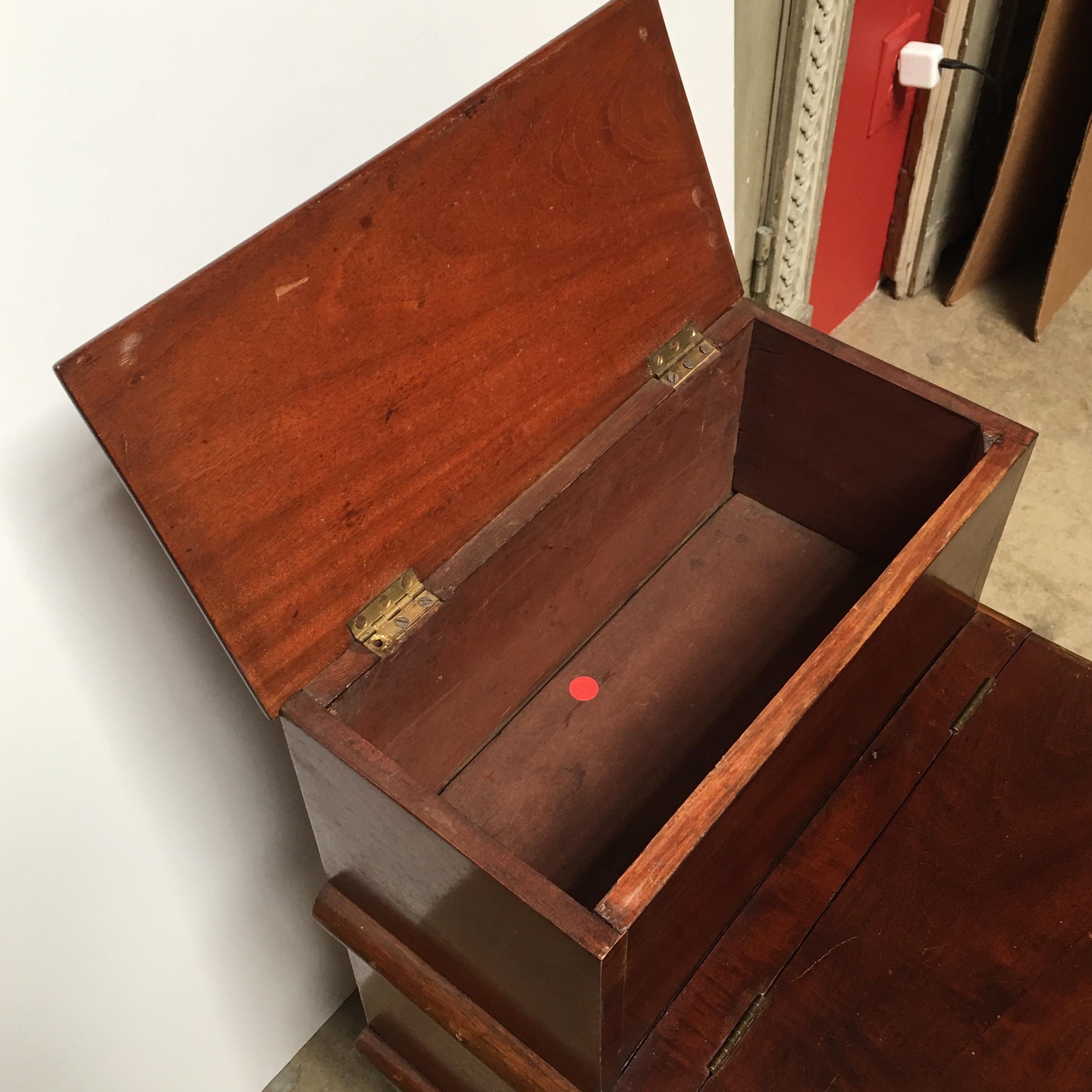 19th Century English Mahogany Library Steps 10