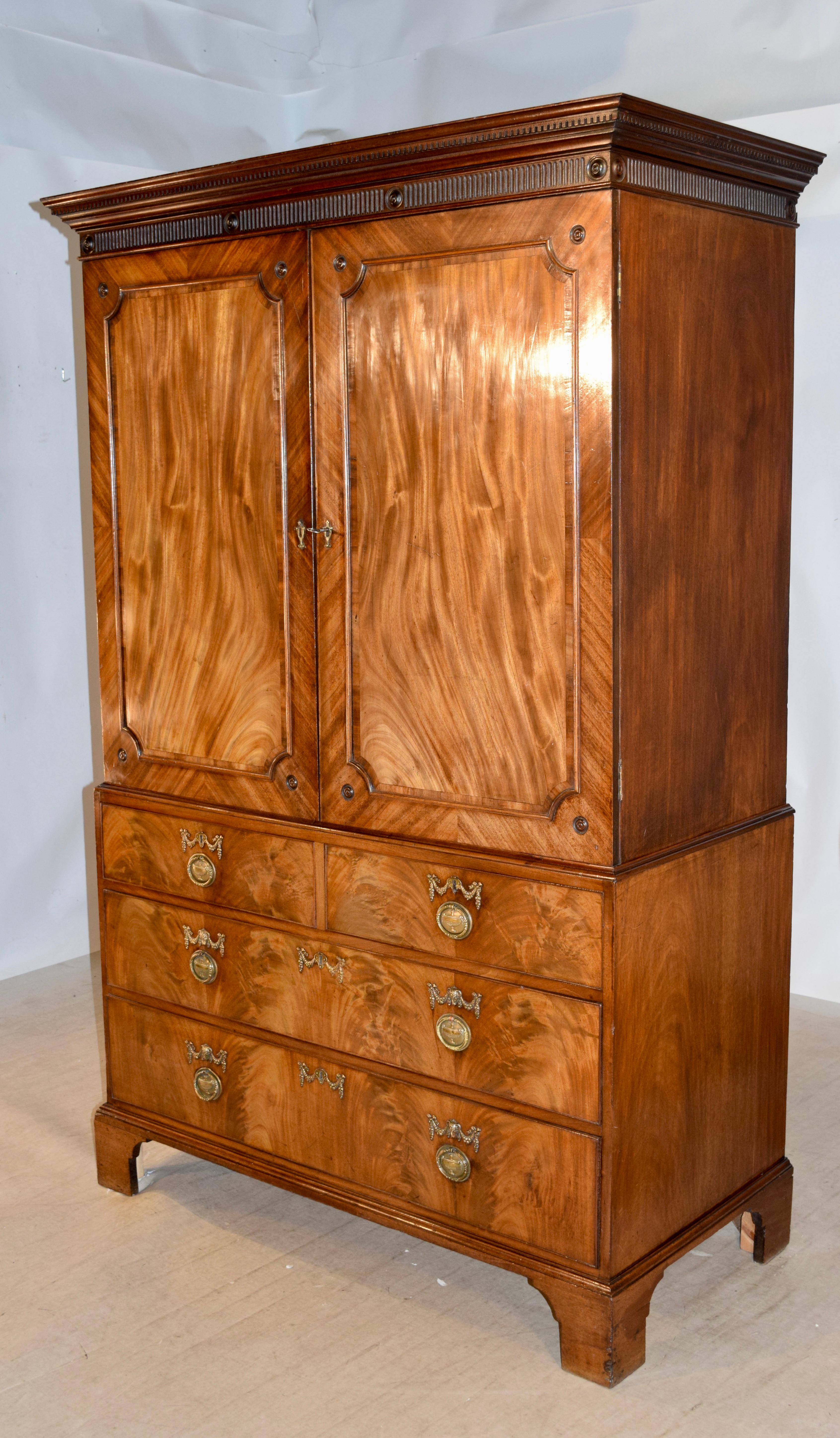 19th century linen press