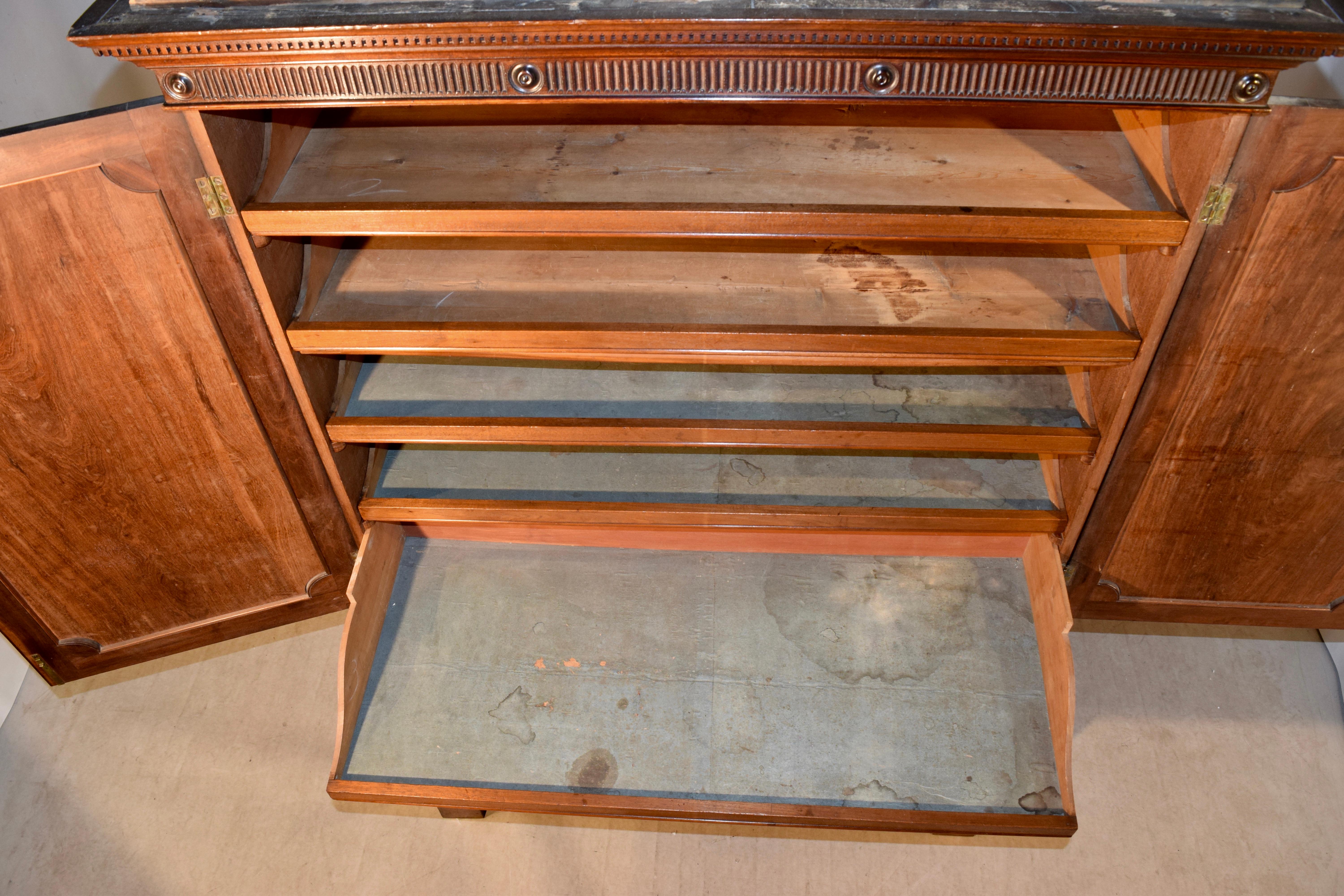 19th Century English Mahogany Linen Press 4