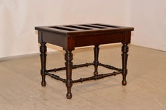 19th Century English Mahogany Luggage Stand
