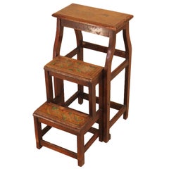 19th Century English Mahogany Metamorphic Stool Steps