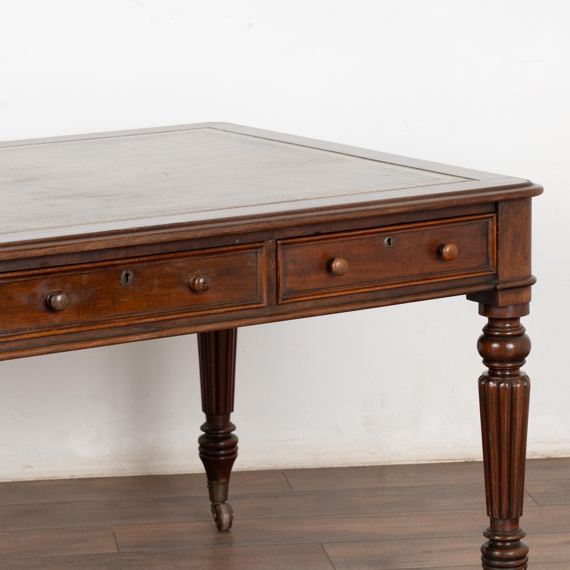 19th Century English Mahogany Partners Desk 5